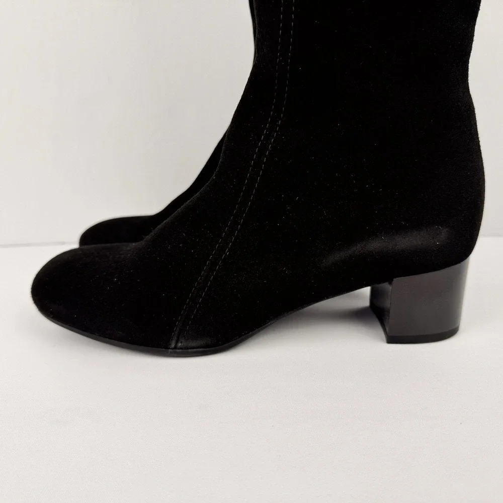 La Canadienne‎ Black Suede Waterproof Knee High Boot 7.5 Women's NWT NOS NIB
